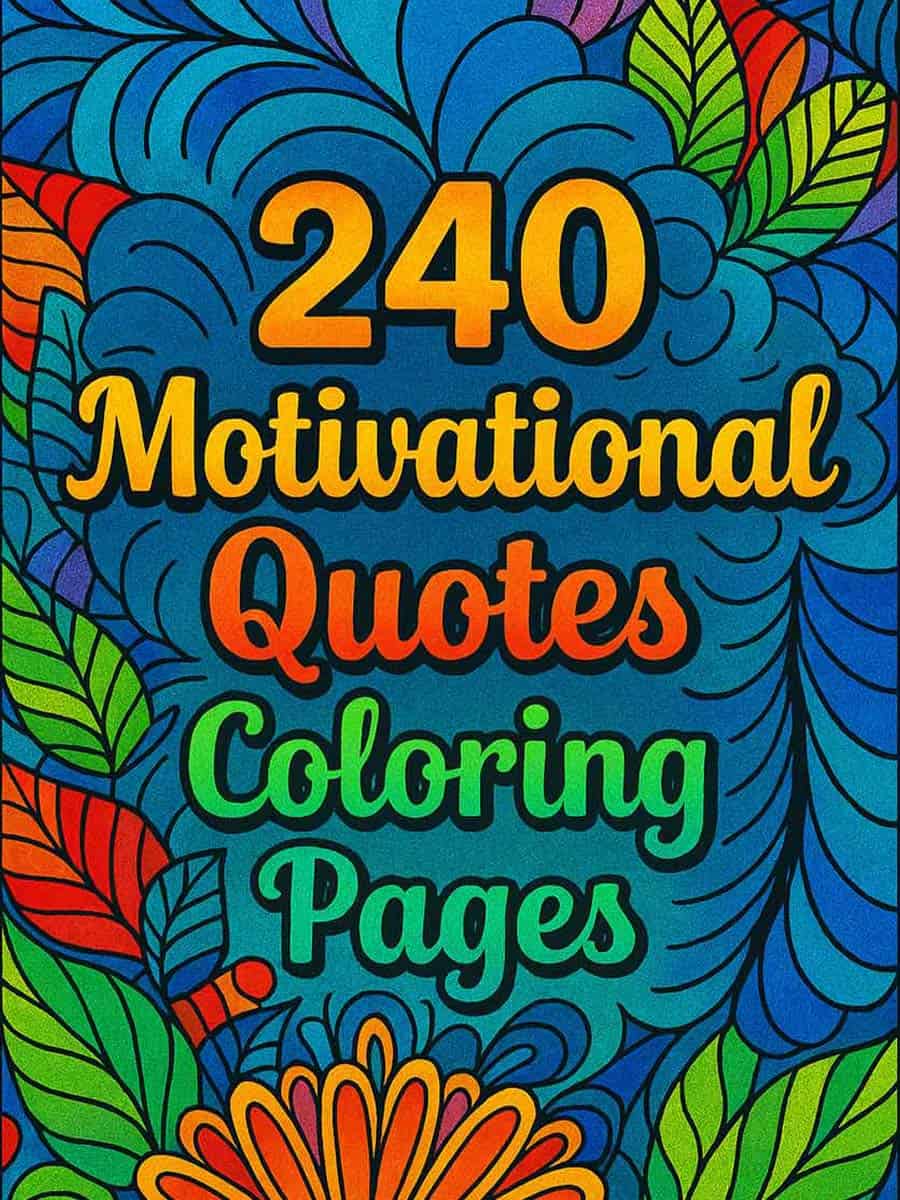 240 Motivational Quotes Coloring Pages.