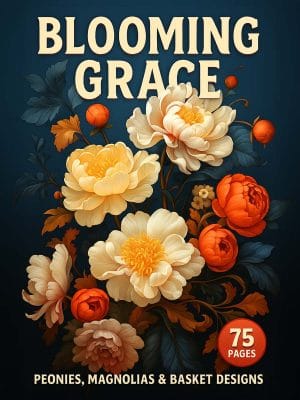 Blooming Grace – 75 Peonies, Magnolias & Basket Designs