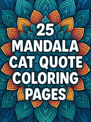 Catitude & Calm – 25 Mandala Cat Quote Pages
