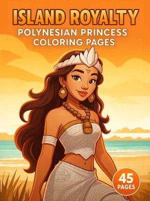 Island Royalty – 45 Polynesian Princess Coloring Pages