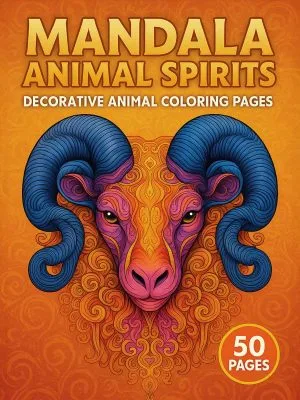 Mandala Animal Spirits – 50 Decorative Animal Pages