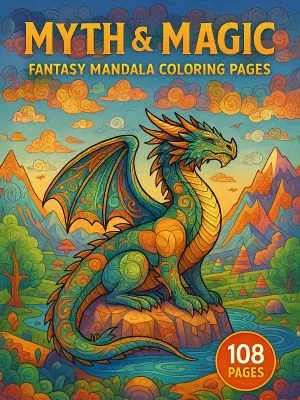 Myth & Magic – 108 Fantasy Mandala Coloring Pages