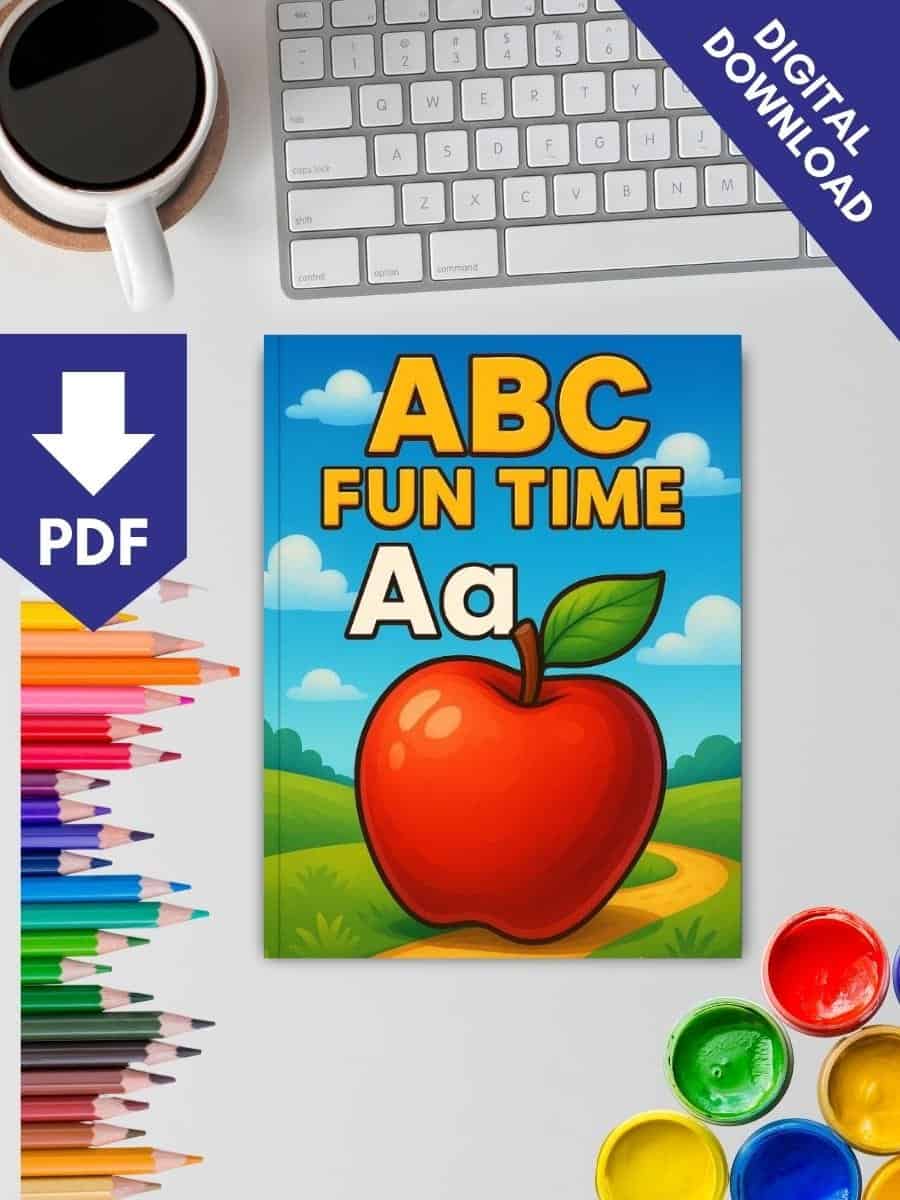 Bright educational preschool printable for ABC recognition and learning. Perfect for early childhood classrooms and home preschool activities.