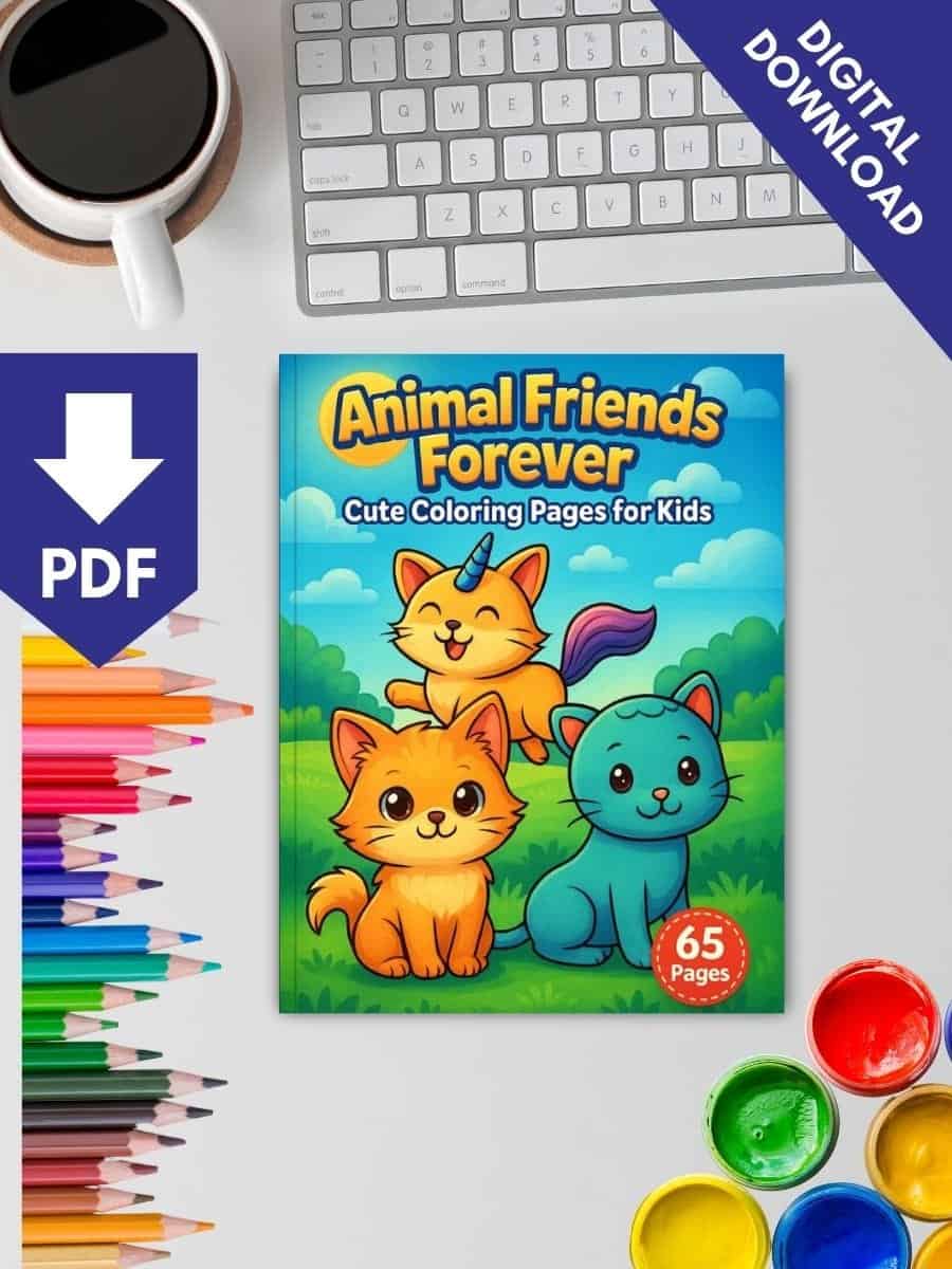 Coloring pages for preschool kids, animal friends in a fun educational activity.