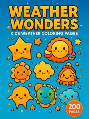 Weather Wonders – 200 Weather & Season-Themed Coloring Pages